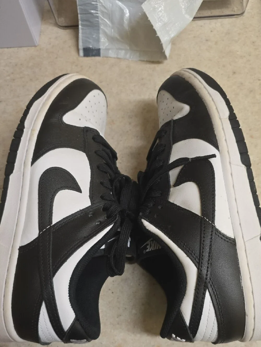 Nike Black and White Panda Dunk Low Size 8 Womens